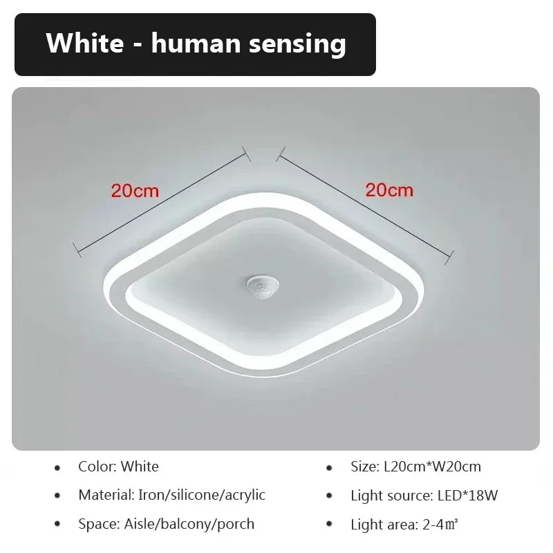 Modern LED Ceiling Lamp For Living Room Bedroom Aisle Corridor  Stairs Ceiling Light Motion Sensor Chandelier Lighting Fixture