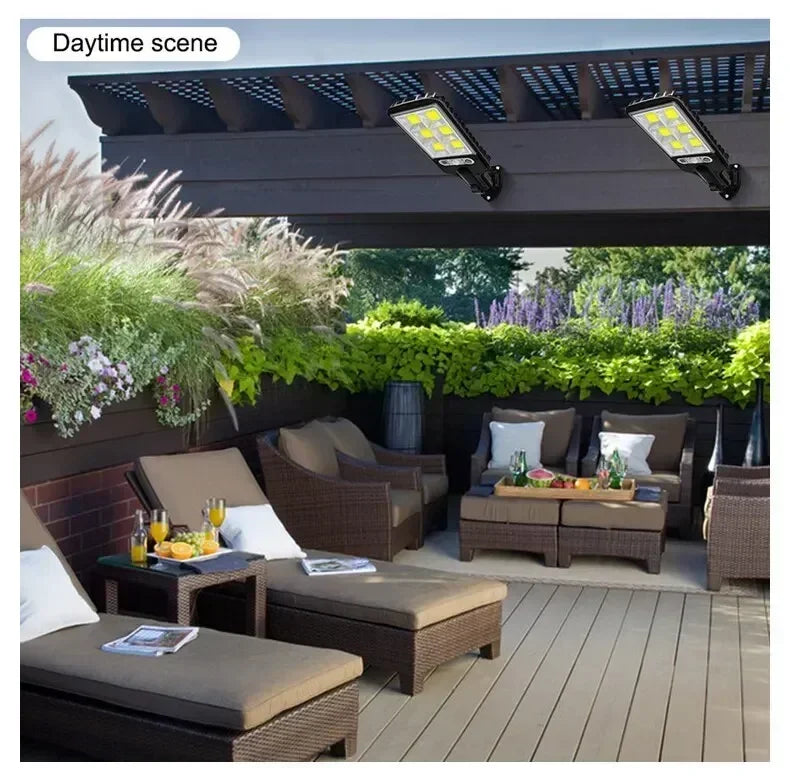 LED Outdoor Solar Lights 30/72/108COB Courtyard Waterproof Wall Lamp Motion Sensor Garden Terrace Garage Door Street Lamp