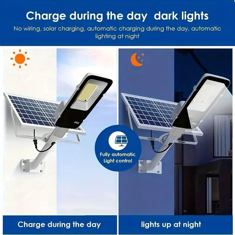IP65 Waterproof 357 LED Solar Street Light with Motion Sensor, Dimmable, 16000sq.ft Lighting for Garden Yard Driveway Pathway