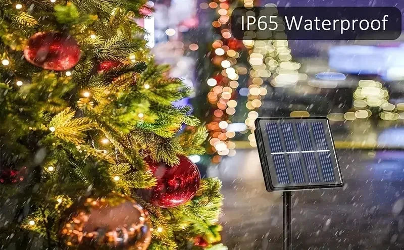 Lights Solar Gardenig,String Lights with 8 Modes Waterproof Wire Lights for Patio Yard Trees Christmas Party
