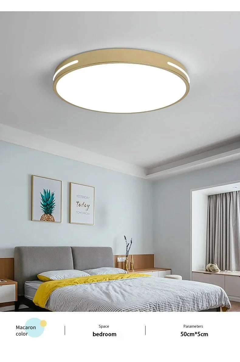 Modern LED Ceiling Lamp Living Room Bedroom Square Round Ceiling Light with Remote Control Dimmable AC 220V Indoor Home Lighting