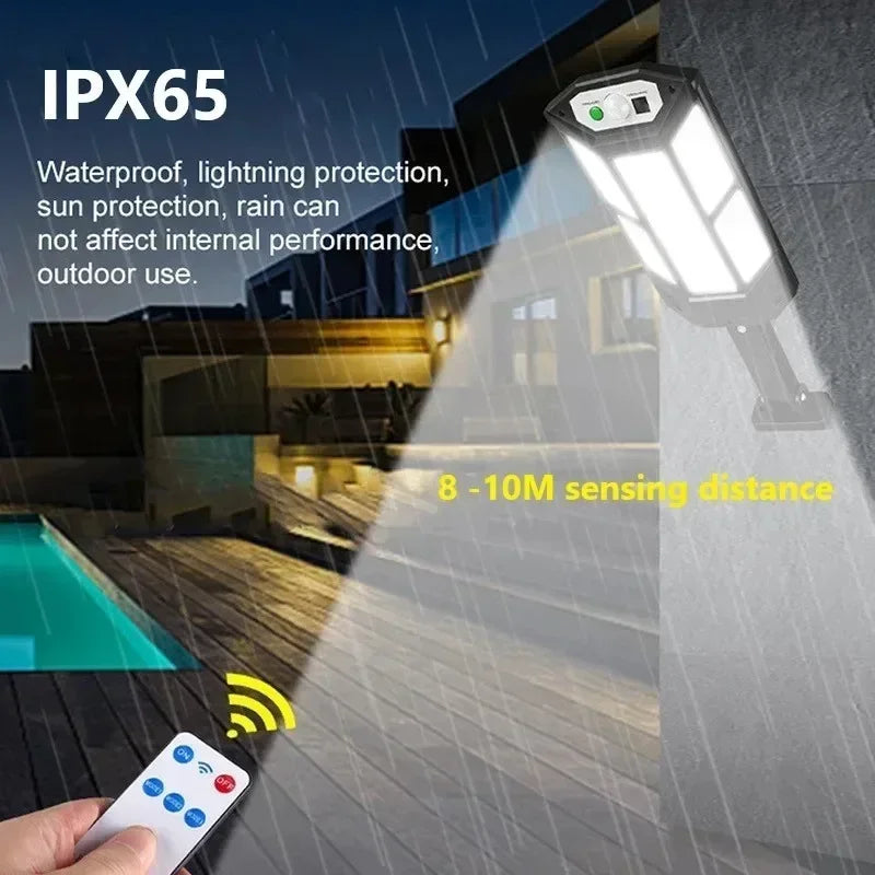 Newest Solar LED Light 300000LM Outdoor Solar Lamp Of Motion Sensor 4 Mode Waterproof IP65 Solar Garden Light Street Yard