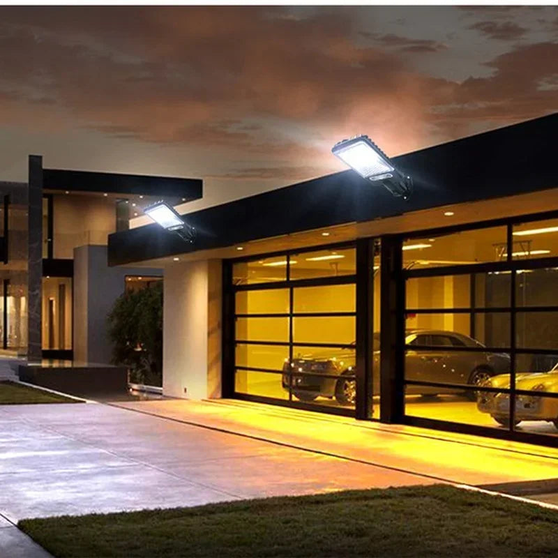 Solar Street Lights Outdoor,Solar Lamp With 3 Light Modes Waterproof Motion Sensor Security Lighting for Garden Patio Path Yard