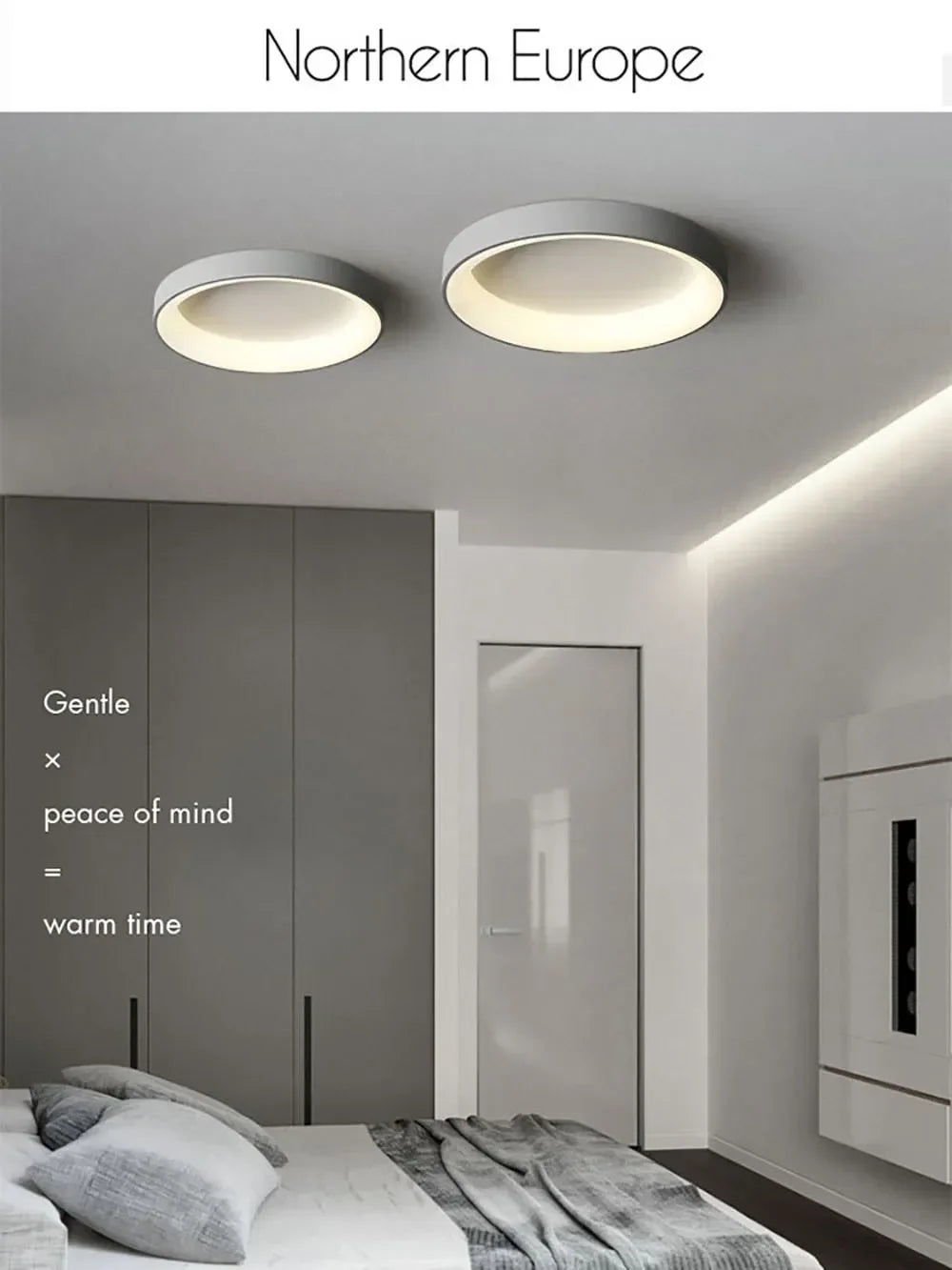 Nordic Ceiling Light Modern LED Simple Lamps For Living Room Bedroom Study Restaurant Home Indoor Round Decor Lighting Fixture