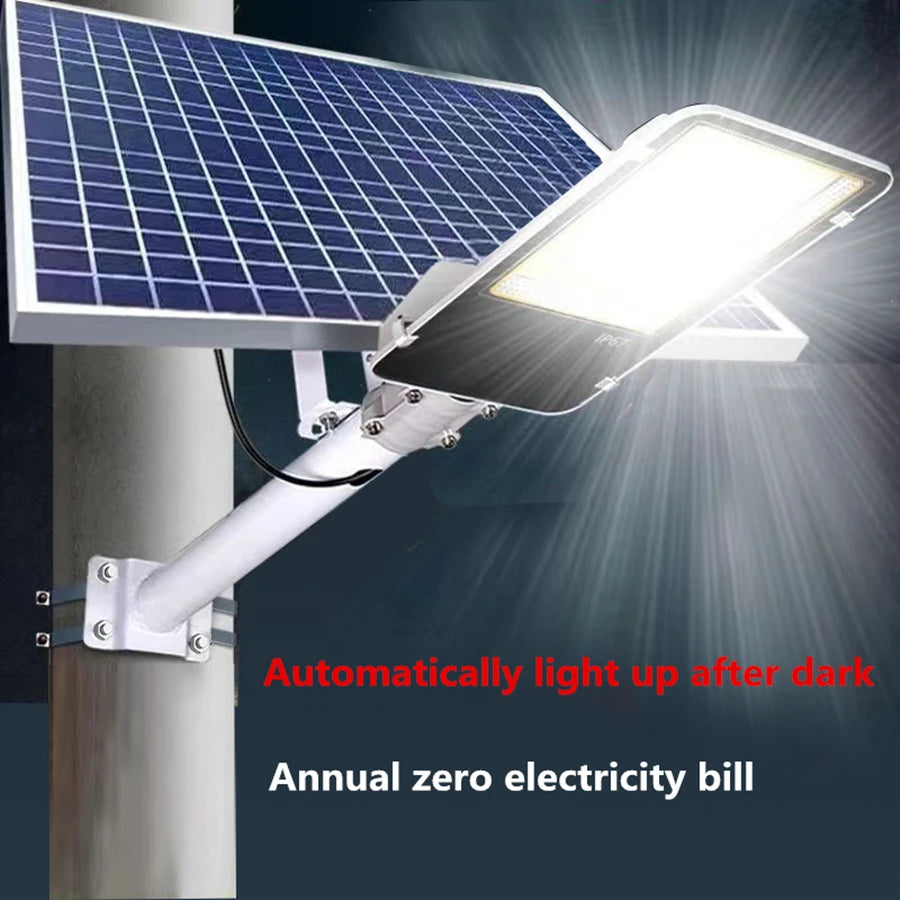 IP65 Waterproof 357 LED Solar Street Light with Motion Sensor, Dimmable, 16000sq.ft Lighting for Garden Yard Driveway Pathway