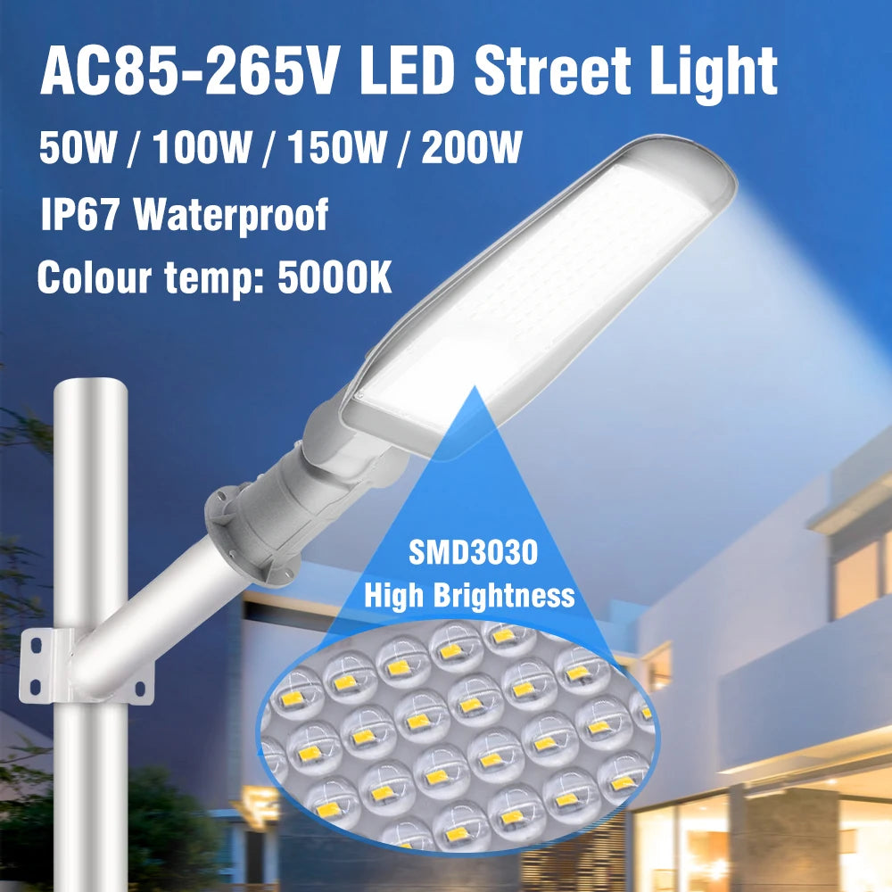 Waterproof Adjustable Lamp Arm LED Street Light for Outdoor