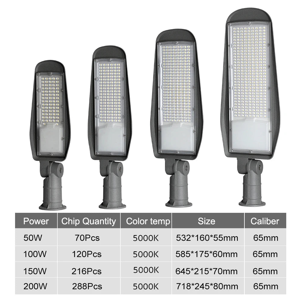 Waterproof Adjustable Lamp Arm LED Street Light for Outdoor