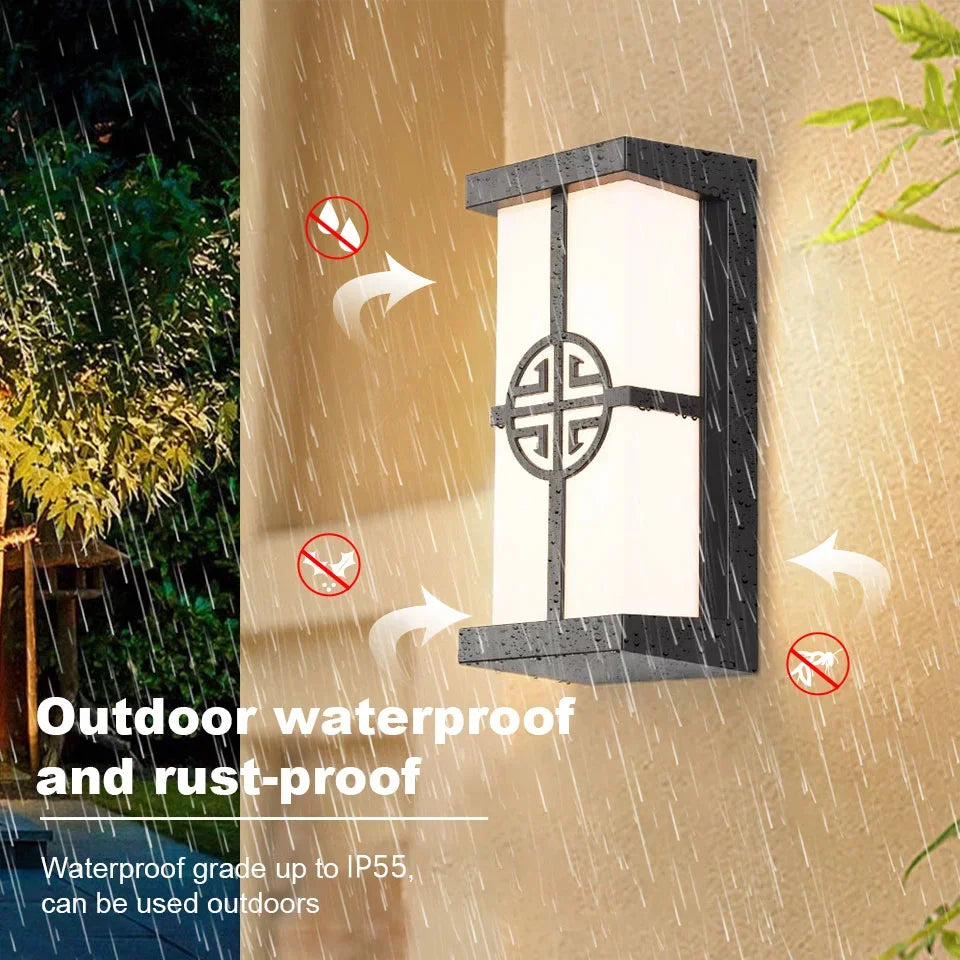 Motion Sensor LED Wall Light 16W Indoor&Outdoor Waterproof IP66 Porch Wall Lamp Home Sconce Decoration Lighting