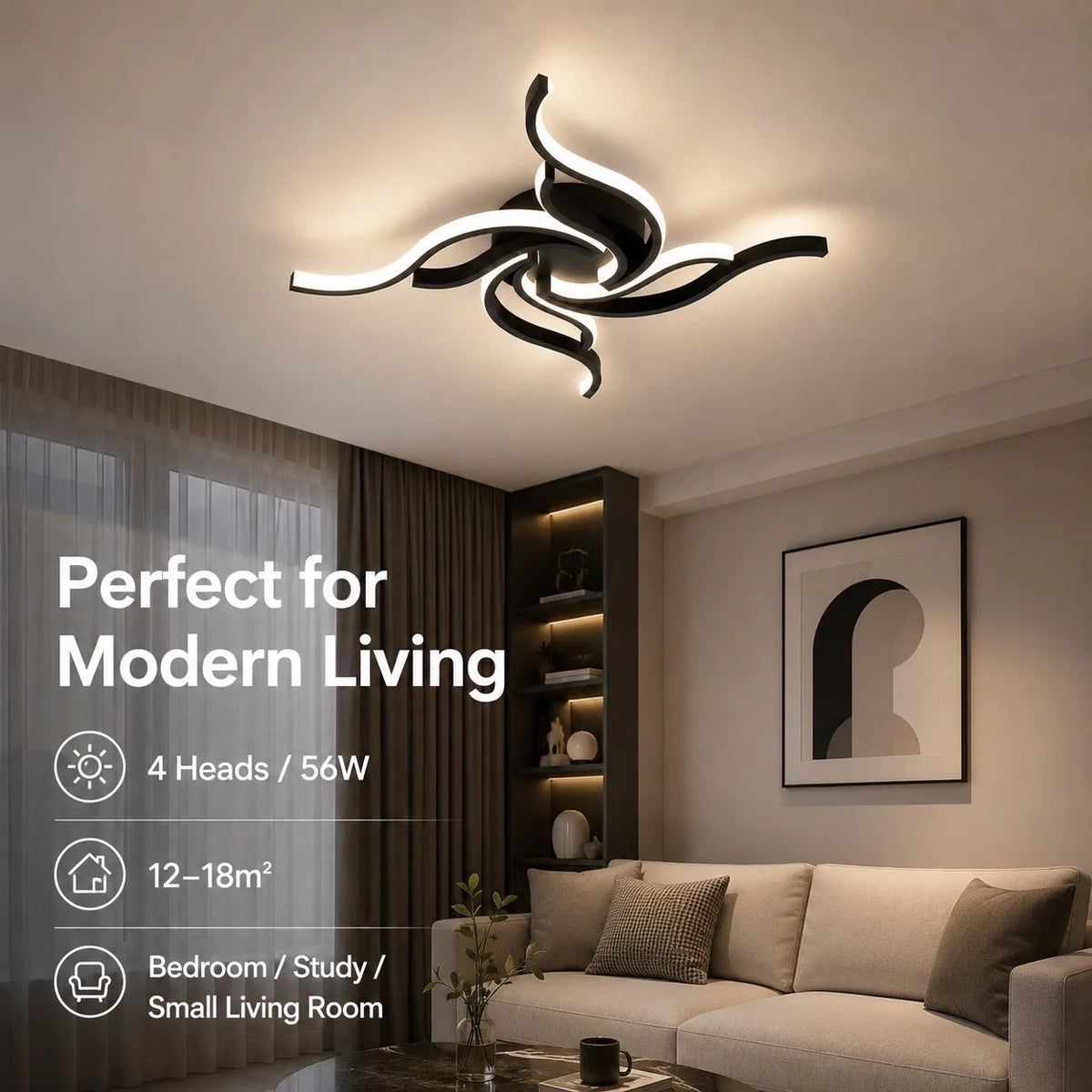 LED Ceiling Light Modern Nordic Lamp 110V 220V APP Remote Control 3 Colors Dimmable