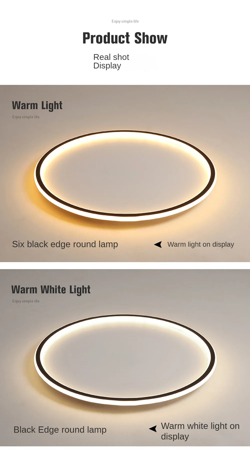 LED Modern Ceiling Light, Living Room, Bedroom, Hallway, Balcony, Circular Light, Pendant Lamp, Indoor Ceiling Lighting Fixture