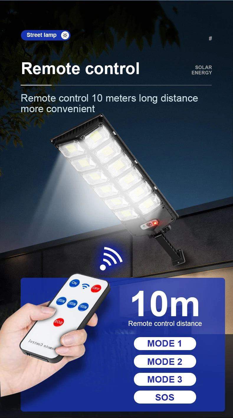 Super Bright 1008-LED Solar Lights Outdoor Street Lamp 3 modes IPX65 Waterproof Garden Lighting With Smart Motion Sensor